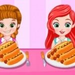 Постер игры Конкурс Поедания Хот-Дог Принцесс